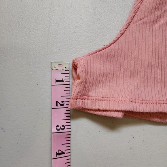 Capella Sleep Set Womens Small Pink Long Sleeve Top & Shorts Ribbed Knit Stretch - Picture 5 of 11